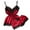 Red, variant on Odeerbi Sexy Lace Lingerie for Women 2025 V-Neck Eyelash Stain Camisole Pajamas Bowknot Shorts Set Red
