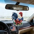 thumbnail image 5 of SHENGXINY 4th of July Hanging Decorations Banner Patriotic Rooster Acrylic Flag Ornament for Christmas Tree Car and Home Decorations, 5 of 5