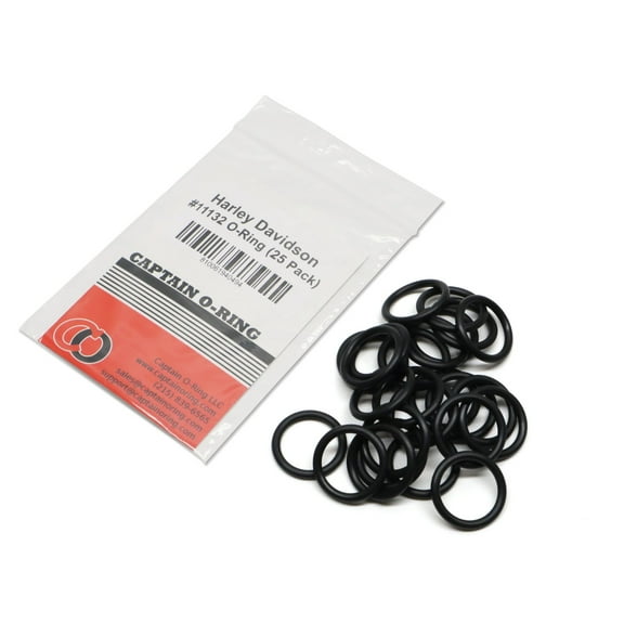 Captain O-Ring - 25 Pack Replacement Harley Davidson O-Ring #11132 - Middle Pushrod Tube Oring