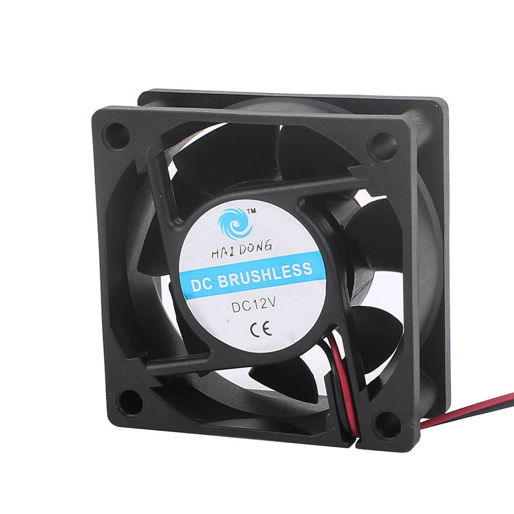 DC 12V 60mm x 60mm x 25mm 7 Vanes Square Cooling Cooler Fan w Metal