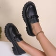 thumbnail image 4 of Xucatan Women's Platform Loafers, Glossy Round Toe Mules with Thick Lug Sole, Easy On Cushioned Insole Shoes, Versatile Everyday Work Weekend Style Gift, 4 of 8