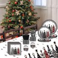 thumbnail image 3 of ​133-Pc Christmas Tree Party Supplies - Disposable 54"x72" Tablecloth + 9"/7" Plates/Napkins/Cutlery Set for 20+ Guests, Tree Theme Coordinated Decor​​ Multicolor, 3 of 6