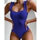 thumbnail image 2 of Moda mujer sexy traje de baño volantes sólido sin espalda siamés traje de baño Fridja  nalpqowj51861, 2 of 5