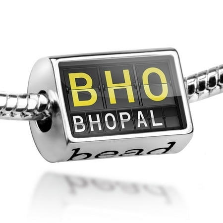 Bead BHO Airport Code for Bhopal Charm Fits All European