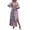 Lavender, variant on Women's Slit Printed Surplice Long Sleeve Maxi Dress in 100% Polyester for Elegant Everyday Wear and Special Occasions