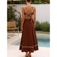 thumbnail image 5 of Summer fashion color-blocked sexy backless halter dress, 5 of 6