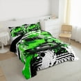 thumbnail image 3 of Manfei Motorcycle Sport Boys Bedding Comforter Set, Splash Watercolor Artwork Twin Comforter Sets, Extreme Sports Reversible Bedding Set, Microfiber Bedroom Decor, 2 Pieces, 3 of 8