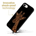 thumbnail image 3 of Case Yard Wooden Case for iPhone-SE Soft TPU Silicone cover Slim Fit Shockproof Wood Protective Phone Cover for Girls Boys Men and Women Supports Wireless Charging Giraffe Design, 3 of 7