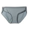 thumbnail image 3 of Bragas de mujer Calzoncillos de algodón sin costuras de cintura media Ropa interior suave, Azul grisáceo, 4XL seitruly  AP001351-12, 3 of 7