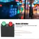 thumbnail image 2 of 100Pcs LED Plastic Holder DualHole Black Square 90 Degree Curved Base with Red Green Light 3mm, 2 of 4