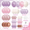 thumbnail image 2 of Kit de Arco de Globos (144 Pzs) Globos de Rosa Crepúsculo y Lila con Efecto Metálico, Decoración para Fiesta, Boda y Celebraciones, 2 of 4