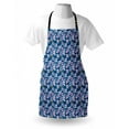 thumbnail image 4 of Floral Apron, Pastel Colored Blooming Flowers and Leaves on a Blue Background Modern Art Design, Unisex Kitchen Bib with Adjustable Neck for Cooking Gardening, Adult Size, Multicolor, by Ambesonne, 4 of 4