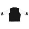 thumbnail image 2 of Creative Knitwear Long Sleeve Varsity Jacket for Infant and Toddler Boy's and Girl's, Black and White, Size 5, 2 of 3