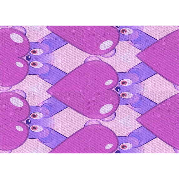 Ahgly Company Indoor Rectangle Patterned Violet Purple Area Rugs, 5' x 8'