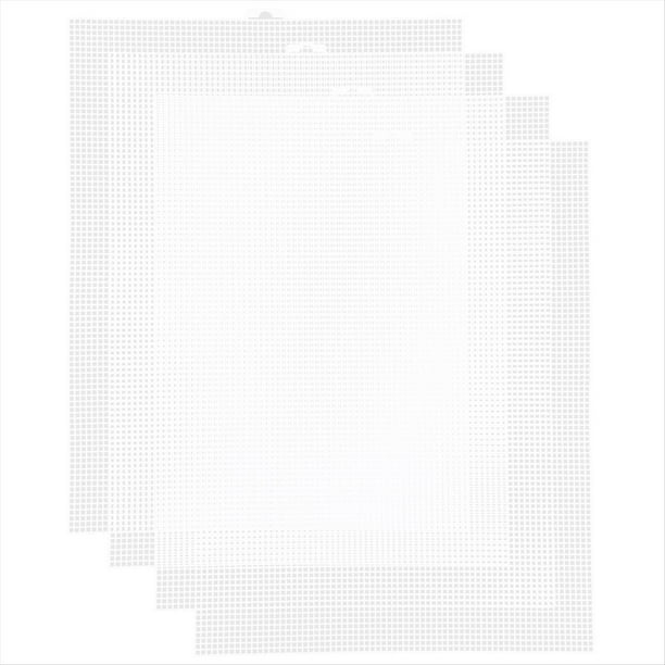 Láminas de Lona de Plástico para Bordado y Manualidades, 34 X 26 cm con de 2,5 mm, 4 Unidades.