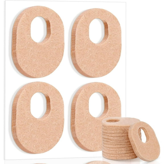 BlinkLLX 48 Pack Callus Pads Soft 1/4" Thick Oval Shape Corn Pads 1/8" Felt Callus Cushions Adhesive Corn Protectors for Men Women Feet Toes Pain Relief(Nude, 1/4 Inch)