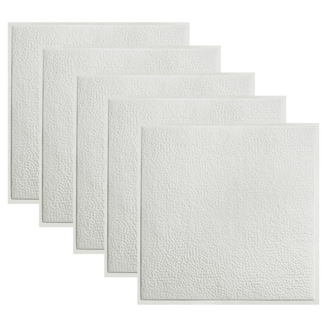 Great Lakes Tin Chicago Matte White 2ft x 2ft Lay In Ceiling Tiles (5 Pack)