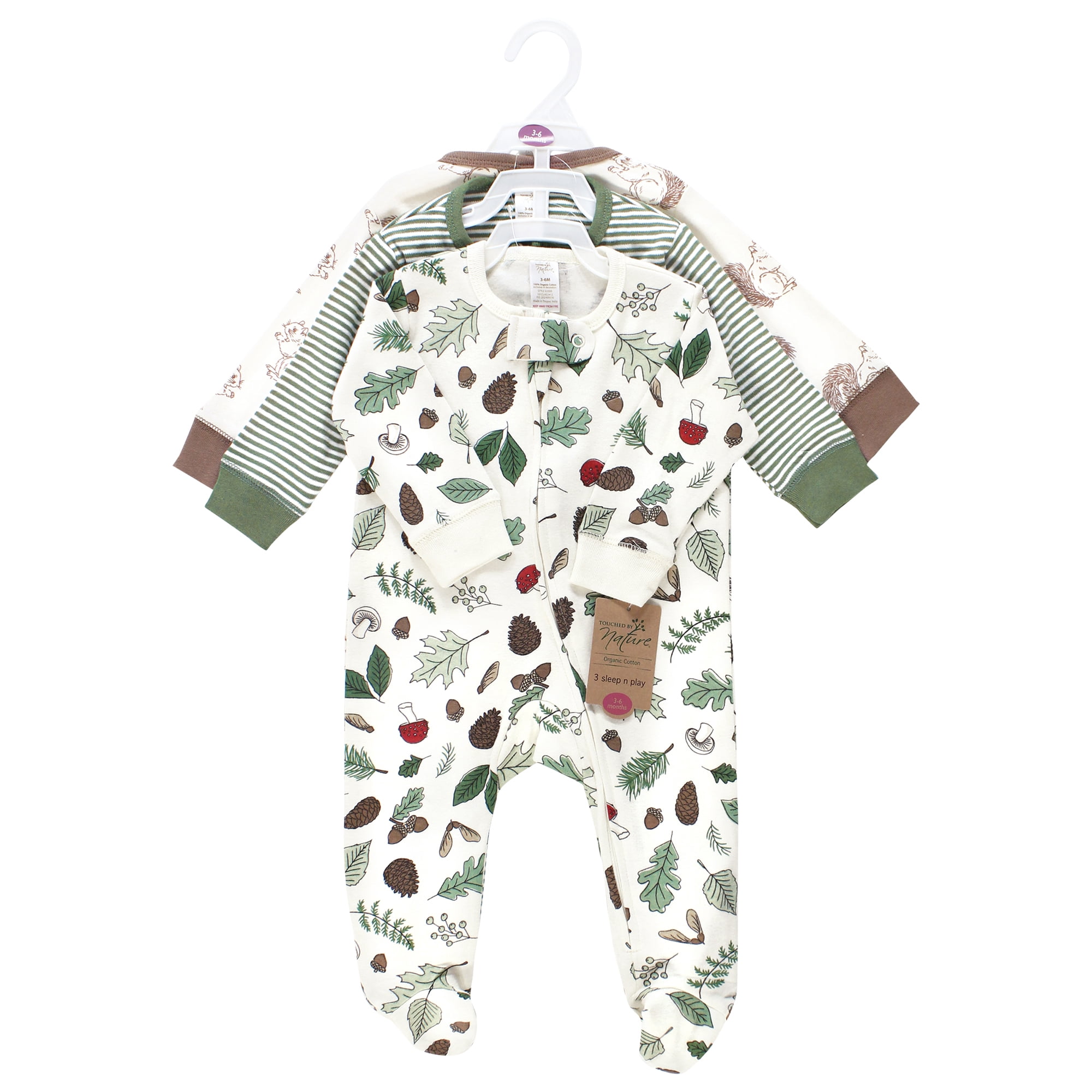 Touched by Nature Organic Cotton Sleep and Play, Forest Explorer, Newborn