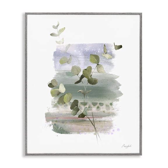 Stupell Industries Eclectic Eucalyptus Herb Gray Framed Giclee Art, 24 x 30, by Roozbeh