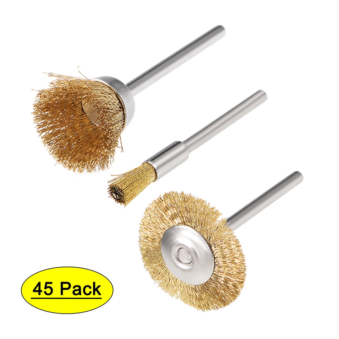 Wire Cup Brush + Wire Wheel + Wire Brush, Copper Plated Crimped Steel