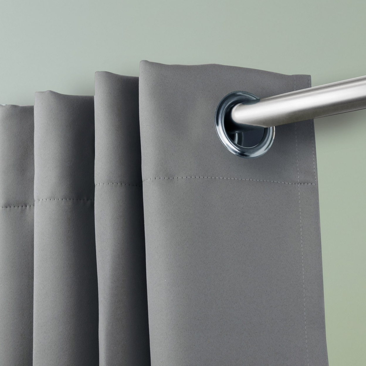 Premium Heavy Duty Room Divider Curtain / Patio Curtain with Grommet 1 Panel - Light Grey 180" x 108"