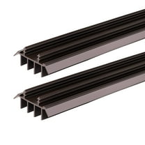 36 in. Brown Vinyl U-Bottom Door Seal (Pack of 2) for Windproof Insulation of Door Seams