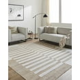 thumbnail image 3 of Hauteloom Soren Jute Living Room, Bedroom Area Rug - Traditional, Transitional - Light Silver, Tan, Ash - 18" Sample, 3 of 6