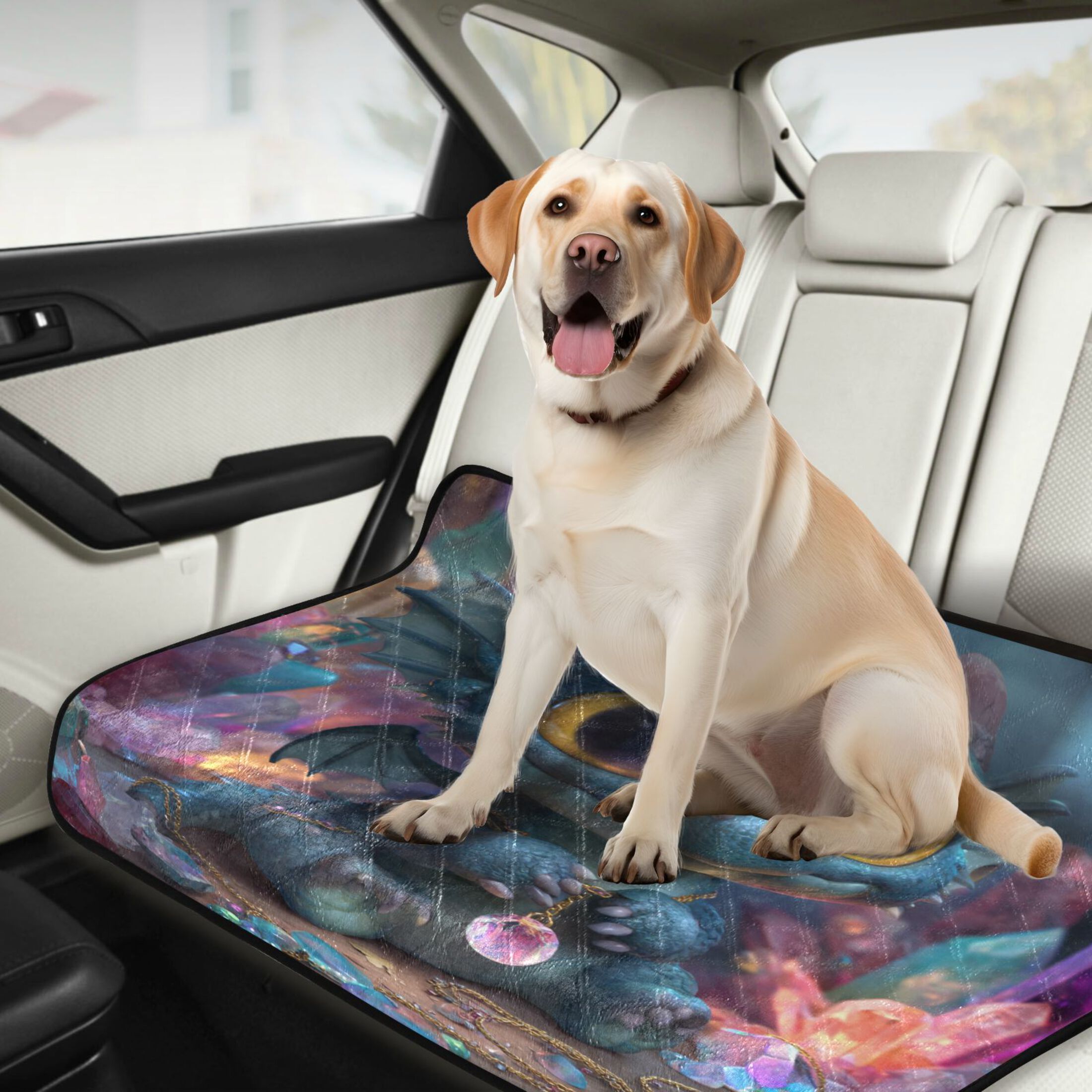 Qxltty Super Cute Dragon Cat litter Pads Pet Set of 3 Diaper Mats Center Anti-leakage Layer Absorbent Soft and Comfortable