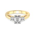 thumbnail image 3 of 1 Carat IGI Certified Emerald Shape Lab Grown Diamond Engagement Ring | 14K Yellow Gold |Jia Secret Double Halo Eternity Diamond Ring | FG-VS1-VS2 Quality Friendly Diamonds, 3 of 5