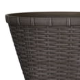 thumbnail image 3 of My Texas House Ainsley 16in Dark Brown 100% Recycled Resin Planter, 3 of 10