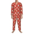 thumbnail image 3 of Fotbe Japanese Maneki Cats Pijama de Hombre con Estampado de Manga Larga, Conjunto de 2 Piezas, Ropa de Dormir Suave y Cómoda con Bolsillos-X-Large, 3 of 7