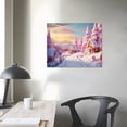 thumbnail image 3 of Nawypu Christmas Wall Art Canvas Prints - Christmas Paintings on Canvas Wall Art - Pink Candy Christmas Modern Bedroom Office Decor Artwork, 3 of 4
