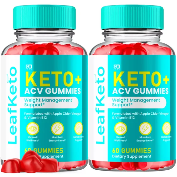 Leaf Keto ACV Gummies Supports Weight Management, Energy & Wellness (2 Pack)