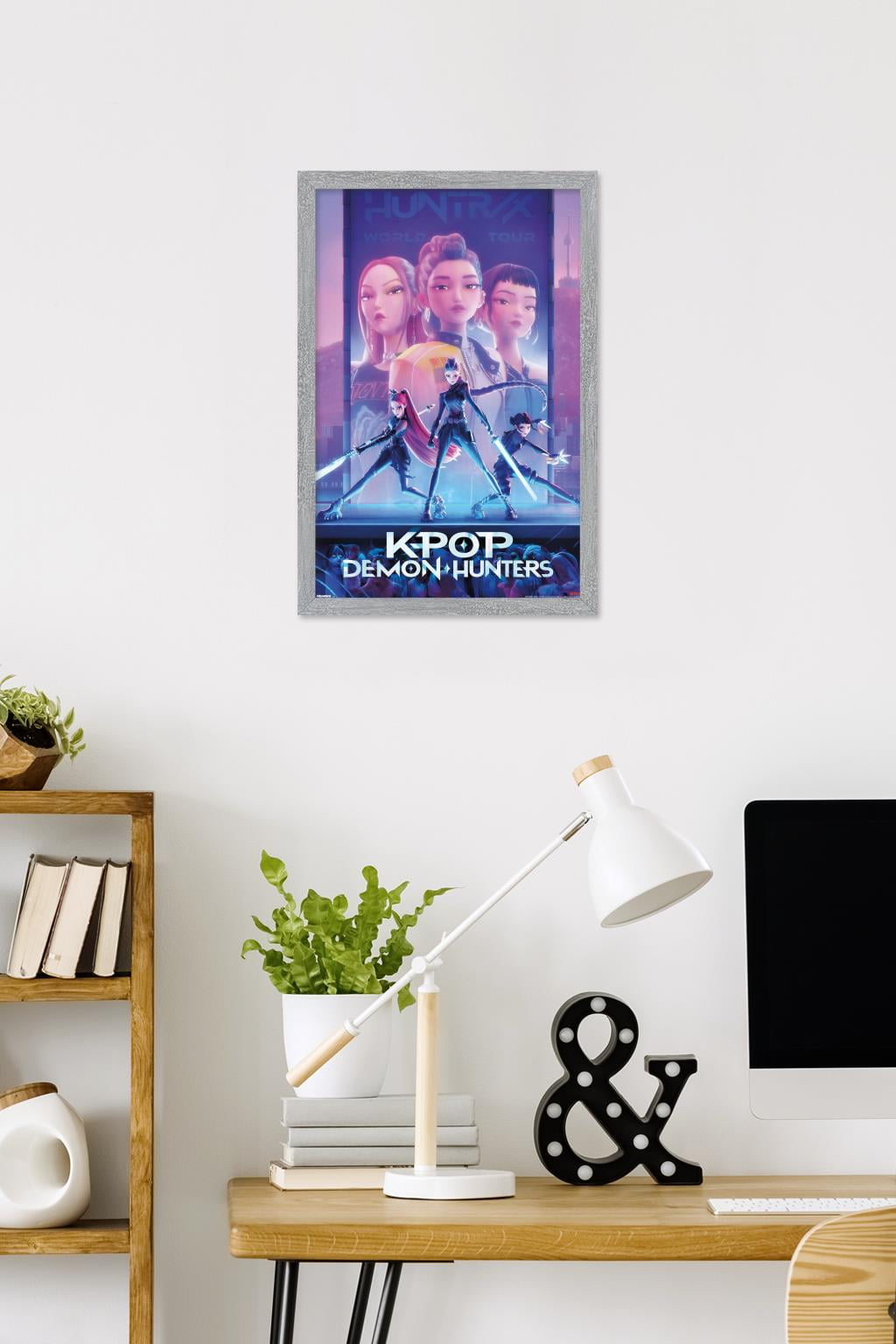 Netflix KPop Demon Hunters (2025) - One Sheet Wall Poster, 14.725" x 22.375" Framed