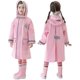 thumbnail image 1 of Chubasquero para niños de escuela primaria, Poncho para niños y niñas, con mochila para chubasquero infantil, rosa, 1 of 1