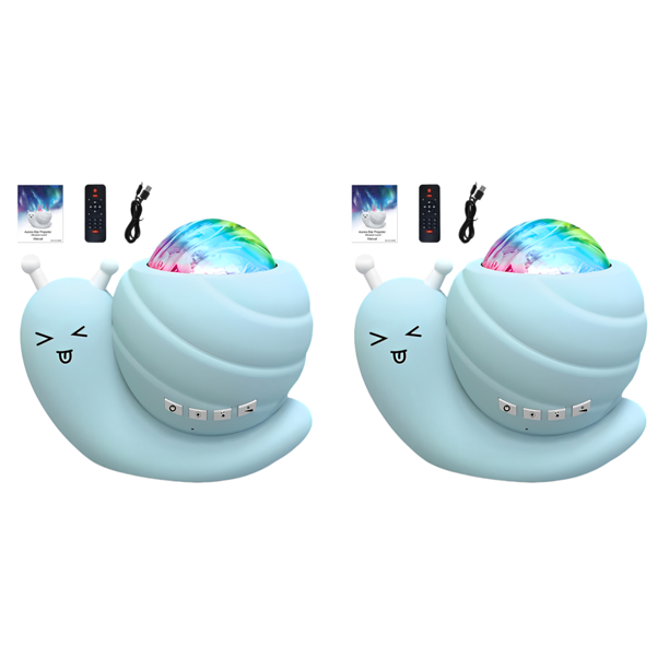 Snails Star Galaxy Proyector BT Altavoz Remoto Atmósfera Lámpara (Cielo) Azul