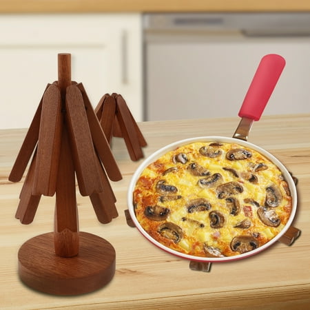 

Ikoopy 4 Pcs Tree Coasters Heat Resistant Abrasion Resistant Wooden Tree Coasters Enduring Wood Tree Coasters Easy to Use Easy to Store Tree Coasters for Cups Bowls