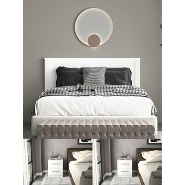 Polifurniture Juliette Full Size 3 Pc Bedroom Set, White