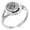 Silver, variant on Stainless Steel Day of the Dead Rose Calavera Minimalist Oval Top Polished Statement Signet Ring