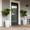 thumbnail image 2 of Bloem Finley 20" Tall Tapered Plastic Planter, Indoor/Outdoor, White, Set of 2, 2 of 6
