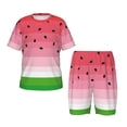 thumbnail image 1 of Balery Watermelon Conjunto de Pijama Infantil de Manga Corta con Estampado – Ropa de Dormir de Algodón Suave-Large, 1 of 6