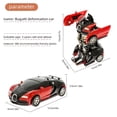thumbnail image 3 of Coche de juguete de deformación de un botón, Robot de conversión automática de colisión inercial para niños, 3 of 4