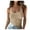 Khaki, variant on Titcea Tank Top for Women Solid Color Round Neck Sleeveless Causal Sexy Shirts Hawaiian Beach Holiday Sports Workout Running Tees