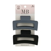 Must-Have-Beauty 2-Pack Soft Touch Rectangular Claw Clips Set