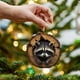 thumbnail image 5 of Adornos para árbol de Navidad | Colgantes de animales | Decoraciones colgantes planas de acrílico 2D para la decoración navideña | Juego de 6 con búhos y mapaches, 5 of 5