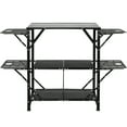 thumbnail image 1 of KFFKFF Foldable Camping Table, Portable Camping Kitchen Table with Carrying Case, Aluminum Main Table, 4 Metal Side Tables & Dual Shelves, Perfect for Outdoor Picnics, Barbecues, Camping, and RV Trips, 1 of 9