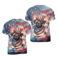 thumbnail image 3 of Pug Patriotic Welcome for 4Th of July Independence Day All Over Print 3D Shirt Unisex Merch Dog Lover Gifts - 00010, 3 of 6