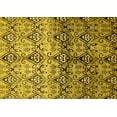 thumbnail image 1 of Ahgly Company Machine Washable Indoor Rectangle Abstract Yellow Modern Area Rugs, 5' x 7', 1 of 4