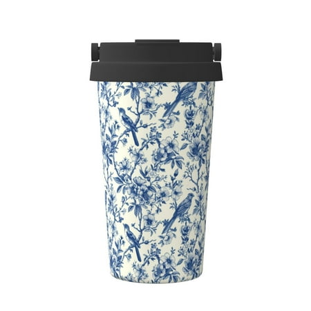 

Adobk Vintage Floral Birds Print Stainless Steel Coffee Mug -Vacuum Insulated Coffee Tumbler - Leakproof Travel Mugs Insulated for Hot & Cold Drinks