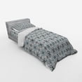 thumbnail image 2 of Ambesonne Geometric Bedding Set 3 Pcs, Floral Leaf Petals, Twin, Pale Grey Blue, 2 of 2